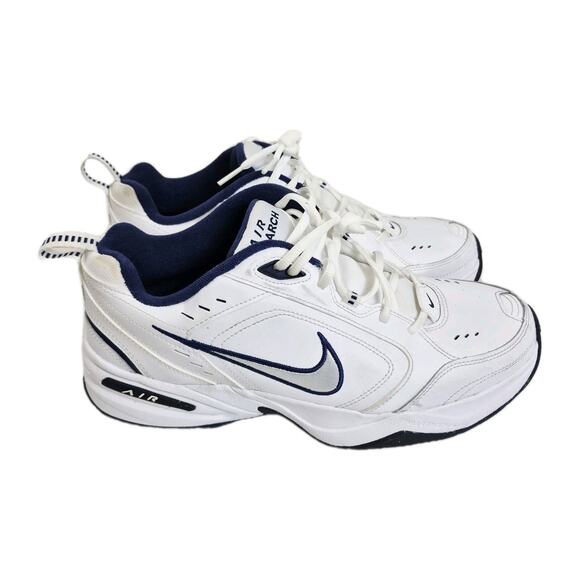 Nike Air Monarch IV 415445-102 Men's 12 White/Metallic Silver Walking Shoes - Picture 2 of 8